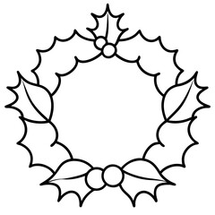 Vintage Laurel Wreath Floral Frame Vector Illustration