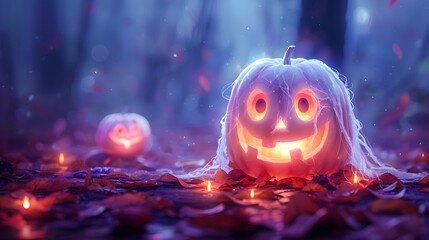 Cute Halloween concept 