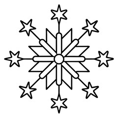 Vector Snowflakes Set for Winter Decoration and Holiday Celebration