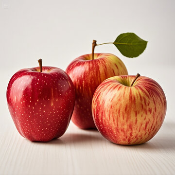 red apples on a white background