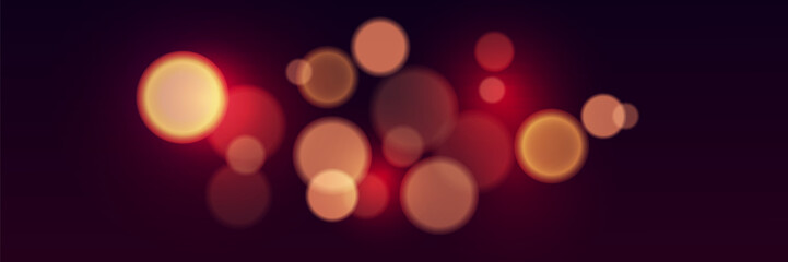 Glowing bokeh particles.Blurred circles.Glitter, sparkles and dust.Vector illustration.EPS 10.