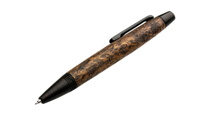 Stylish textured pen for writing, cut out transparent