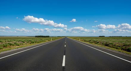 High-Resolution Endless Road Disappearing into the Horizon