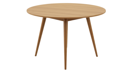 Isolated Wooden Round Table