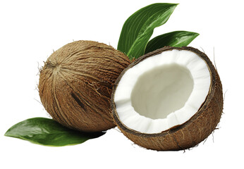 Coconut At Icoaraci Village Sidewalk.Coconut cocos nuciferaon a wite background.A collection of tender coconuts all ready to drink
