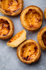 pasteis de nata gâteau moelleux flan crème cannelle et citron