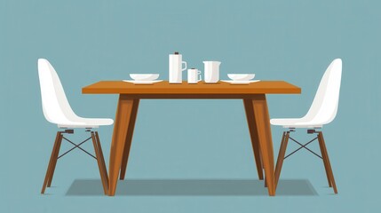 Cozy Dining Table with Minimalist Decor