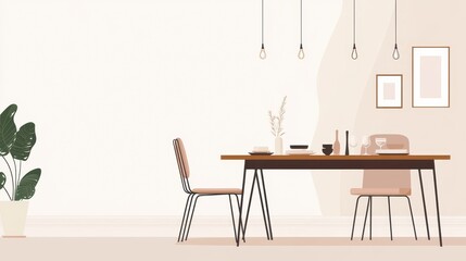 Modern Minimalist Dining Room Interior Design