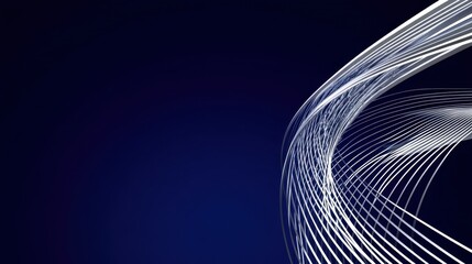 Obraz premium A blue background with white lines that look like they are moving