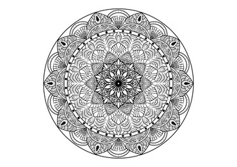 Mandala for your art work. Mandala for paint easy and relax. Mandala pattern ,background ,tattoo,coloring book , Line design, meditation, calmpage,flower,coloring book line art vector.