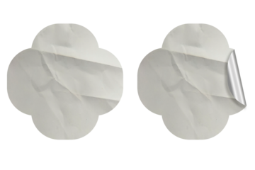 Blank Sticker Texture Tag Set For Mockup Template