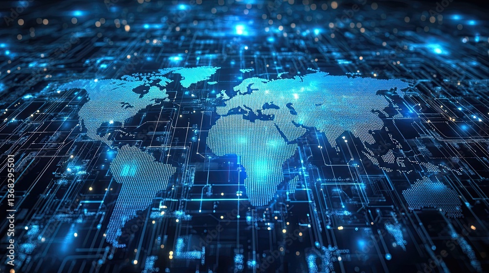 Wall mural edi and secure data exchange concept: professional managing electronic data interchange systems for 