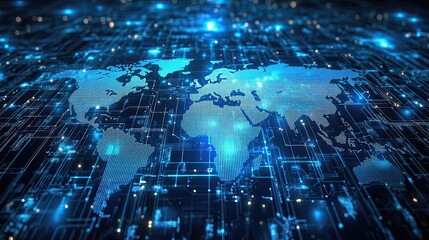 EDI and secure data exchange concept: Professional managing electronic data interchange systems for seamless global communication and cybersecurity.