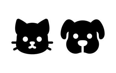 Cat and dog head icon.