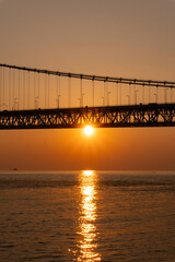 夕景・明石海峡大橋