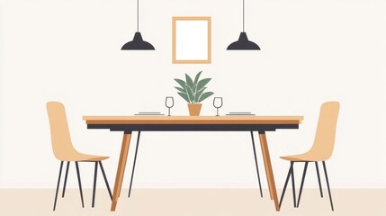 Cozy Modern Dining Room with Simple Decor
