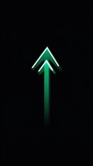 Illuminate your path green arrow light symbolizing direction digital art modern environment abstract viewpoint guidance concept