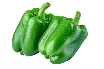 green bell peppers - fresh vegetables - isolated