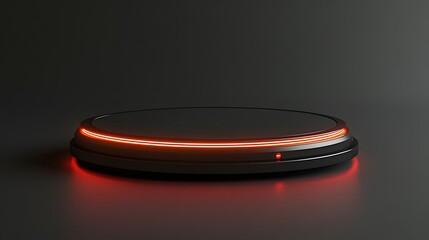 99. A rounded podium with an illuminated platform, perfect for displaying high-end gadgets