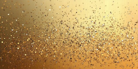A gold background with a lot of glitter. The glitter is scattered all over the background, giving it a festive and celebratory feel
