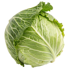 Fototapeta premium A fresh cabbage with vibrant green leaves, showcasing its textured surface against a black background.
