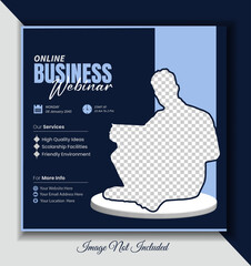 business webinar social media post design