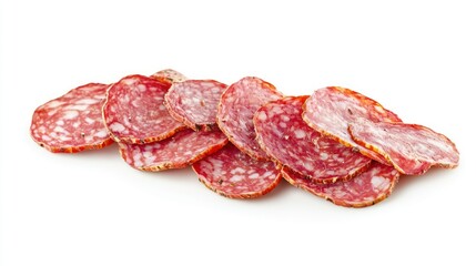 Slice of Salami Cooking Meat