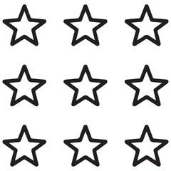 Obraz premium Star vector icons. Set of star symbols Silhouette Vector Black. with white background
