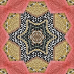 Embroidery and batik design concept. Antique art for clothing print, sublimation block etc. New trendy wallpaper, cover photo, interior decoration idea. Abstract pattern for the carpet background	