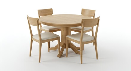 Fototapeta premium wooden chairs and table