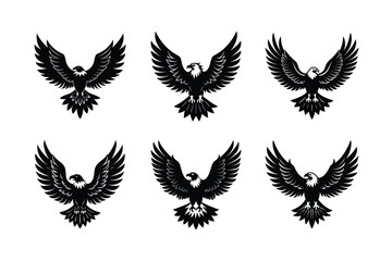 Obraz premium american bald eagle vector art silhouette