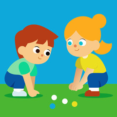 children playing with ball