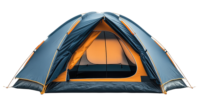 Camping Shelter: A modern camping tent, featuring a combination of shades. Perfect for outdoor adventures and exploration.
