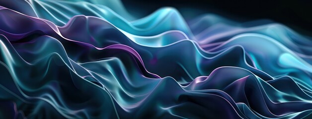 Obraz premium Colourful curve dynamic graphic purple smooth vibrant wave energy motion abstract illustration minimal.