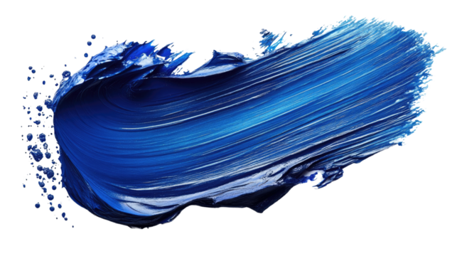 Ink Stroke: Abstract close-up of a single bold ink stroke. The brushstroke reveals the textures and shades within the paint.