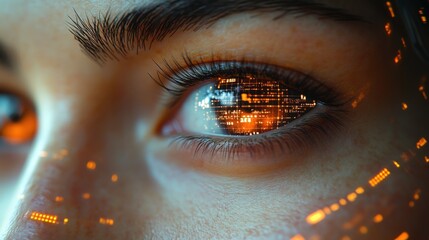 Digital Data Overlay on Human Eye Perspective