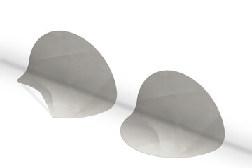 Blank Sticker Texture Tag Set For Mockup Template