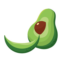 Avocado icon vector image with white background