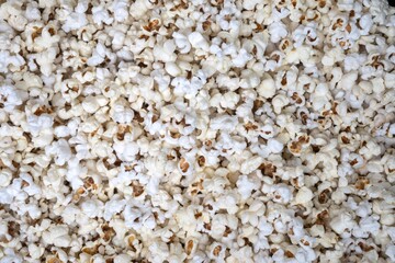 overhead shot of popcorn on bowl 