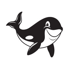 vector illustration of cartoon shark