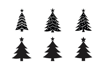 sapin de no icon vector art silhouette