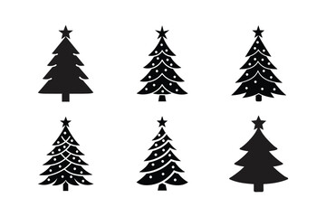sapin de no icon vector art silhouette