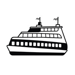 Obraz premium cruise ship vector illustration
