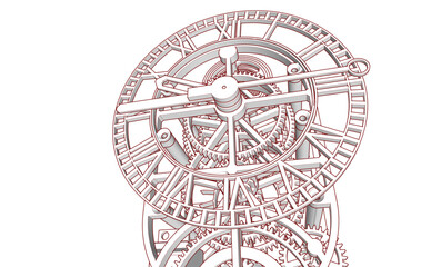 clock graphic symbol 3d illustration	
