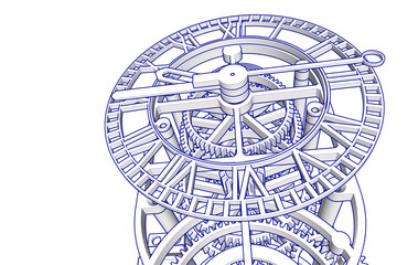 clock graphic symbol 3d illustration	
