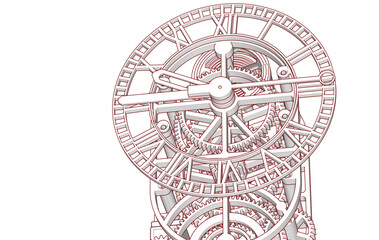 clock graphic symbol 3d illustration	

