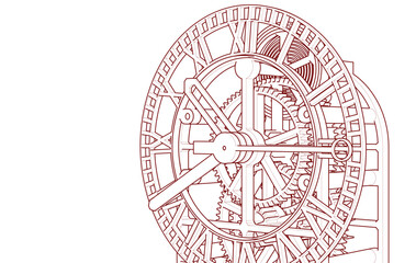 clock graphic symbol 3d illustration	
