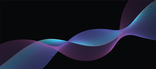 abstract blue purple green gradient Black ground, business technology digital communication template, Ai artificial intelligence illustration element, banner poster cover pattern creative vector
