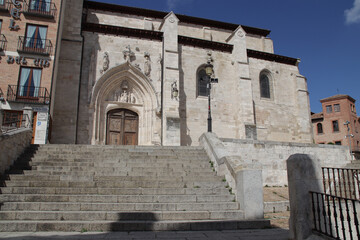 gothic church (san nicolas) in burgos in spain 