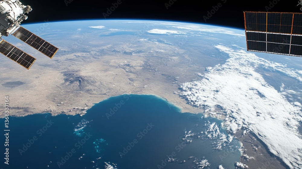 Canvas Prints a high altitude view of planet earth from space